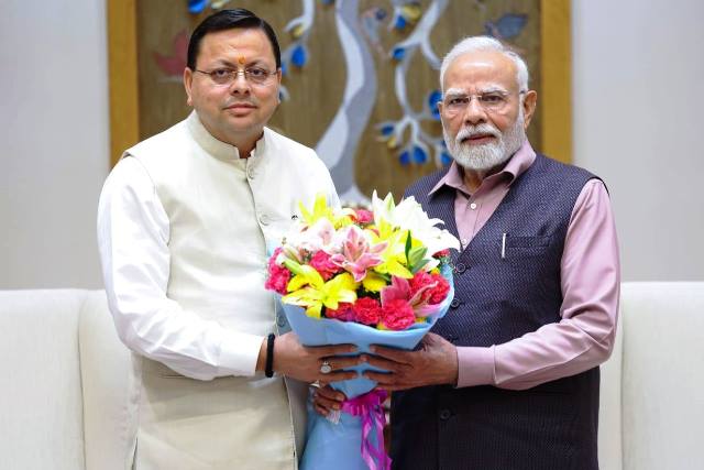मुख्यमंत्री पुष्कर सिंह धामी ने प्रधानमंत्री से की भेंट, उत्तराखण्ड के विकास पर मिला सकारात्मक आश्वासन